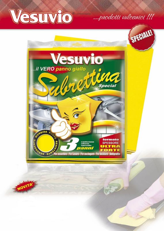 VESUVIO SUBRETTINA SPECIAL IL VERO PANNO GIALLO 3PZ