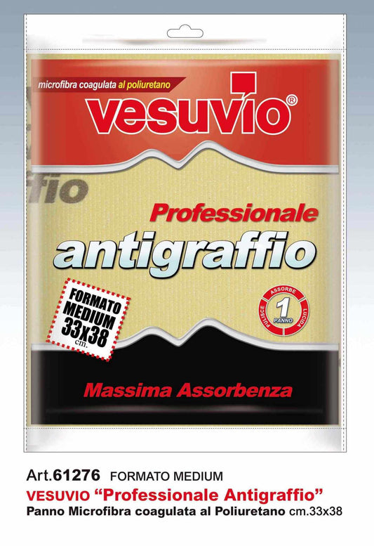 VESUVIO PROFESSIONALE ANTIGRAFFIO PANNO MICROFIBRA COAGULATA AL POLIURETANO CM.33X38