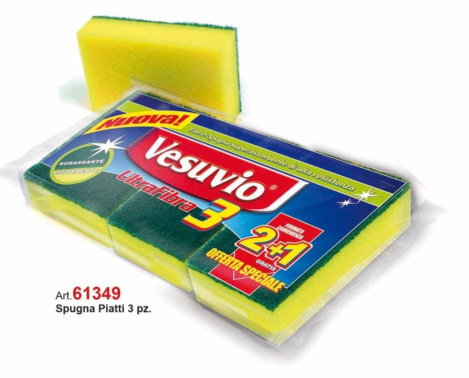 VESUVIO SPUGNA PIATTI ULTRAFIBRA 3 2+1PZ