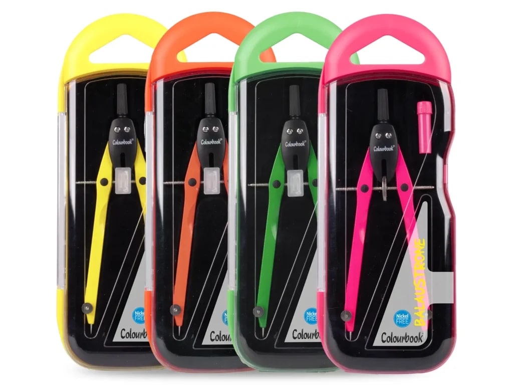 COLOURBOOK COMPASSO BALAUSTRONE FISSO FLUO COLORI ASSORTITI