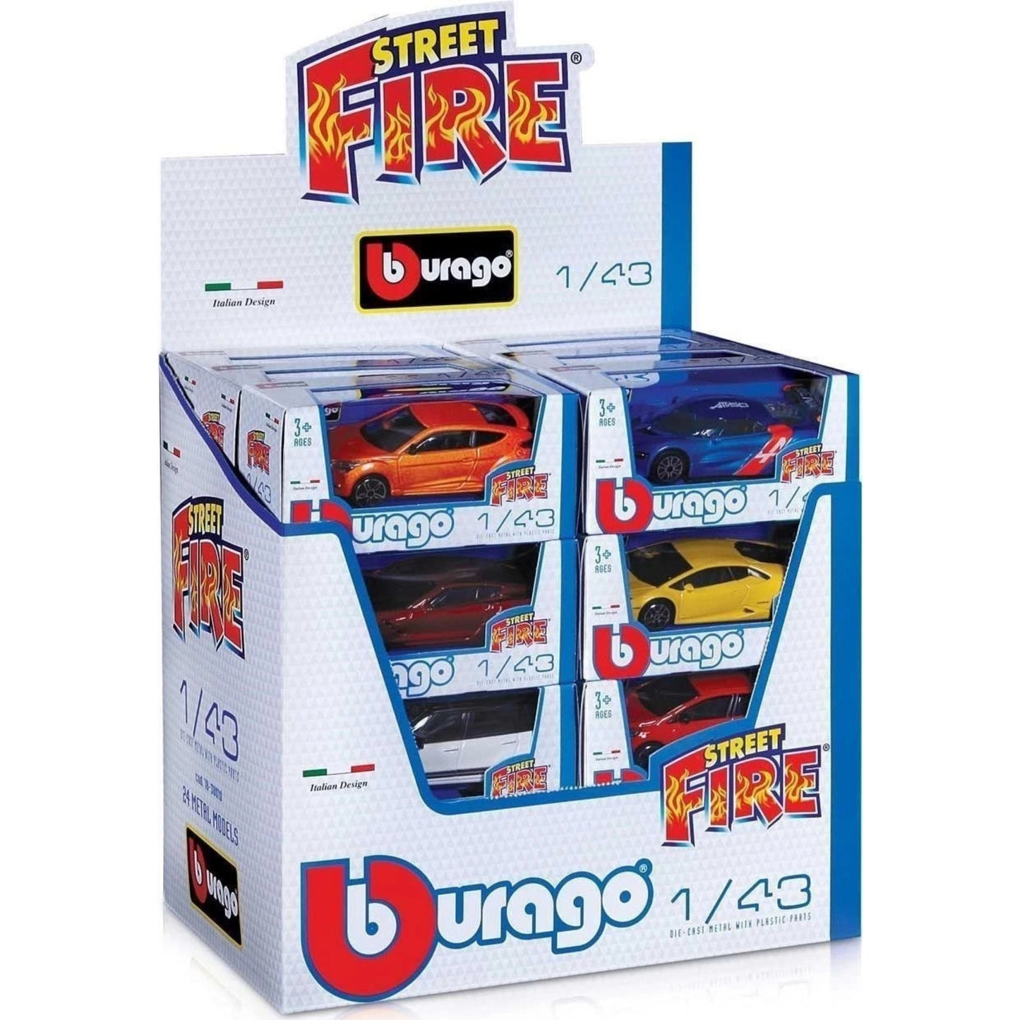 BURAGO AUTO MODELLINO STREET FIRE SCALA 1:43 3+ ASSORTITO