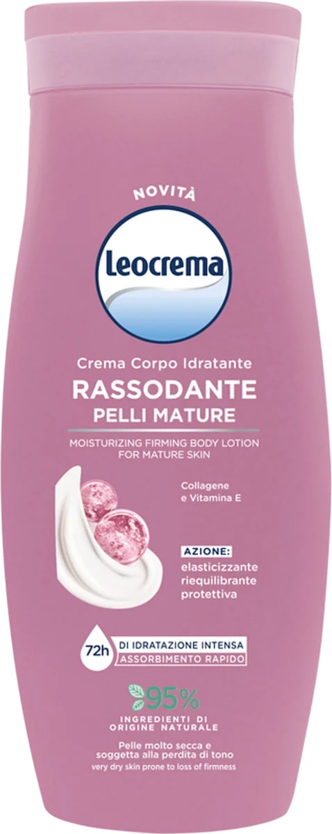 LEOCREMA CREMA CORPO IDRATANTE 250ML RASSODANTE PELLI MATURE COLLAGENE E VITAMINA E