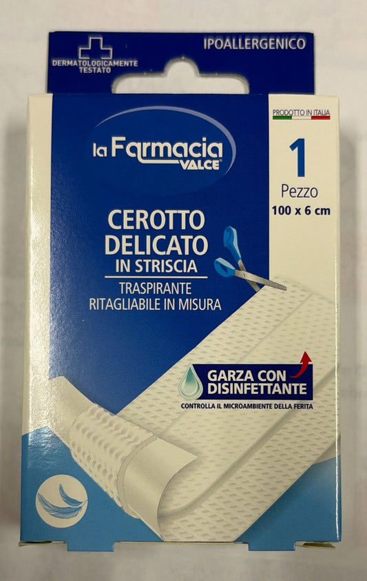 LA FARMACIA VALCE CEROTTO DELICATO IN STRISCIA CM.100X6 1PZ