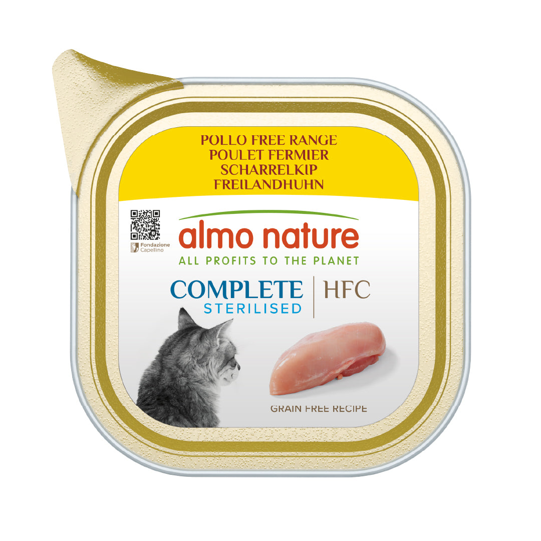 ALMO NATURE COMPLETE STERILISED HFC GATTO 85G POLLO FREE RANGE