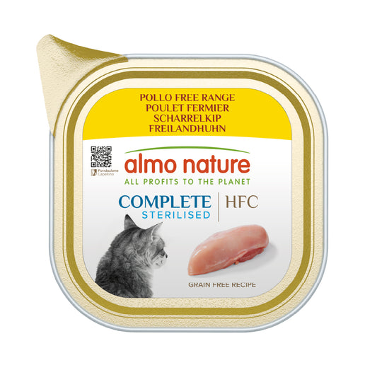 ALMO NATURE COMPLETE STERILISED HFC GATTO 85G POLLO FREE RANGE