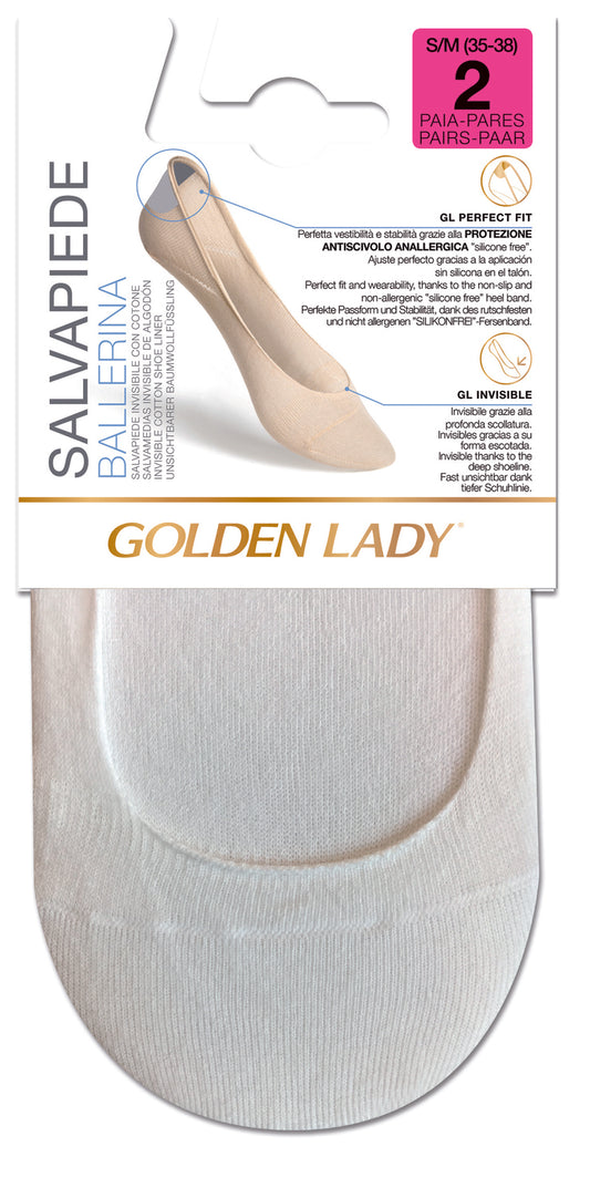 GOLDEN LADY SALVAPIEDE BALLERINA 39-42 BIANCO 2 PAIA
