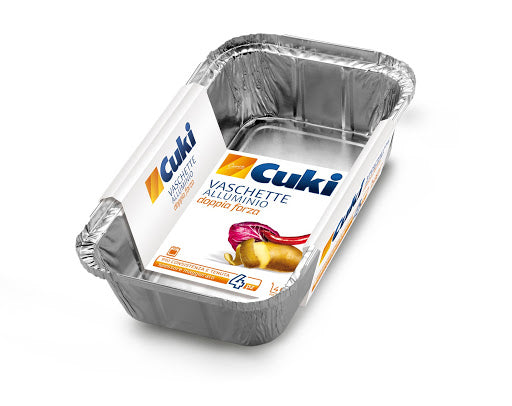 CUKI VASCHETTE ALLUMINIO DOPPIA FORZA 4 PORZIONI 4PZ R78