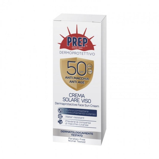 PREP CREMA SOLARE VISO 50 SPF ANTI MACCHIA ANTI AGE 50ML