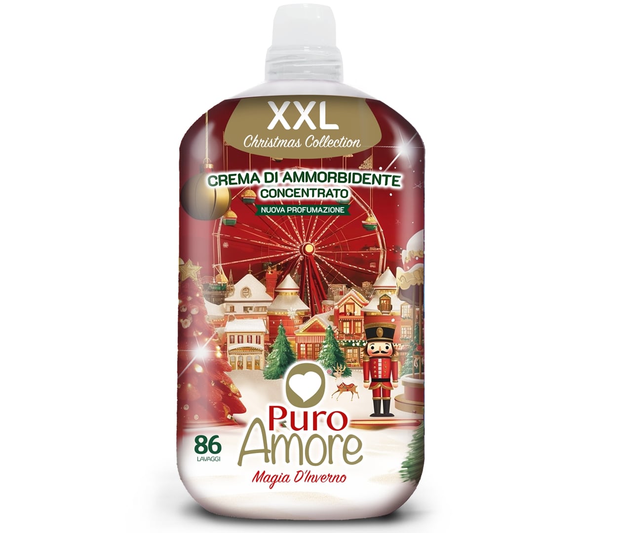 PURO AMORE CREMA DI AMMORBIDENTE CONCENTRATO XXL CHRISTMAS COLLECTION 1,806L 86LAV. MAGIA D'INVERNO