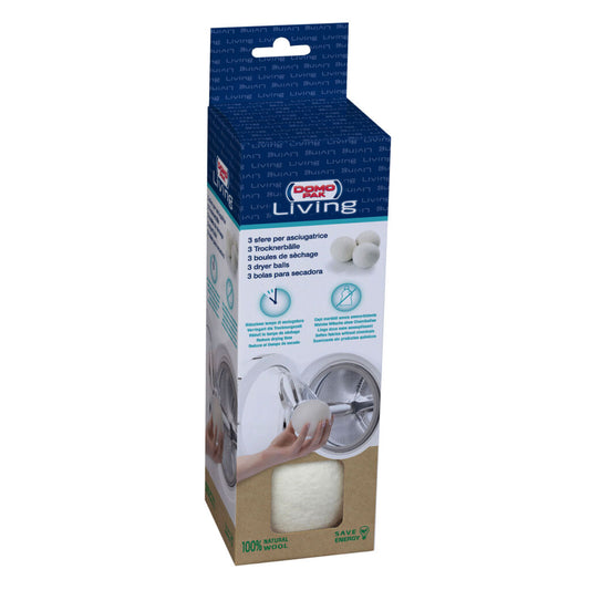 DOMOPAK LIVING SFERE PER ASCIUGATRICE IN LANA 3PZ