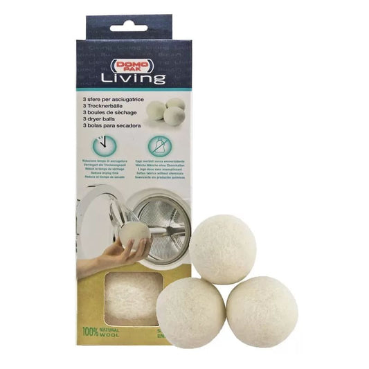 DOMOPAK LIVING SFERE PER ASCIUGATRICE IN LANA 40G 3PZ