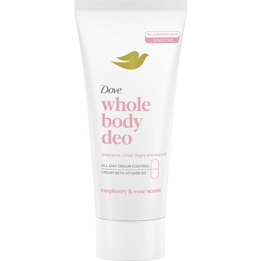 DOVE WHOLE BODY DEO CREMA 75ML RASPBERRY & ROSE SCENT ALL DAY ODOUR CONTROL