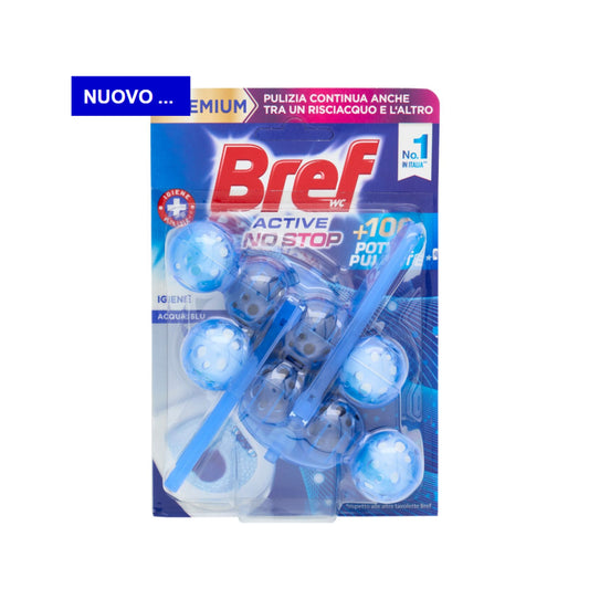 BREF WC TAVOLETTE ACTIVE NO STOP IGIENE ACQUA BLU 2X50G
