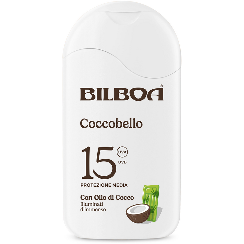 BILBOA COCCOBELLO LATTE SOLARE 200ML SPF 15 CON OLIO DI COCCO