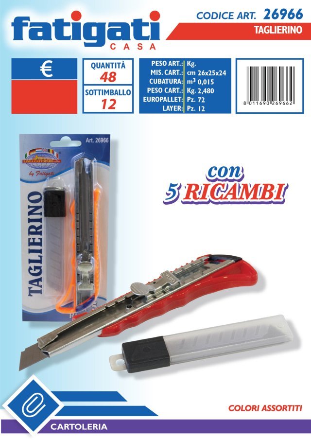 FATIGATI TAGLIERINO CON 5 RICAMBI ART.26966
