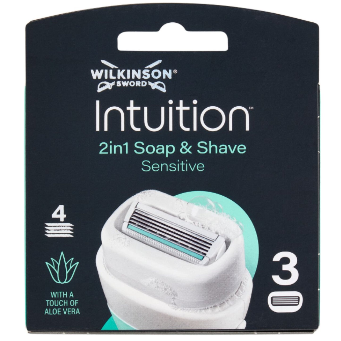 WILKINSON INTUITION 2IN1 SOAP & SHAVE SENSITIVE RICARICHE 3PZ