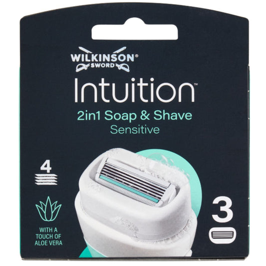 WILKINSON INTUITION 2IN1 SOAP & SHAVE SENSITIVE RICARICHE 3PZ