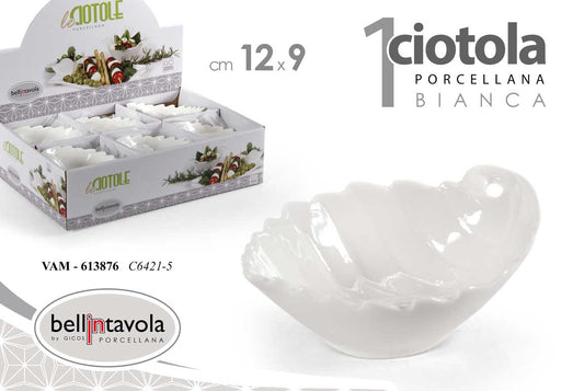 GICOS CIOTOLA PORCELLANA BIANCA CM.12,2X9