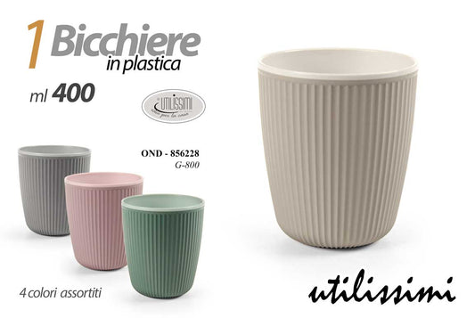 GICOS BICCHIERE IN PLASTICA 400ML COLORI ASSORTITI