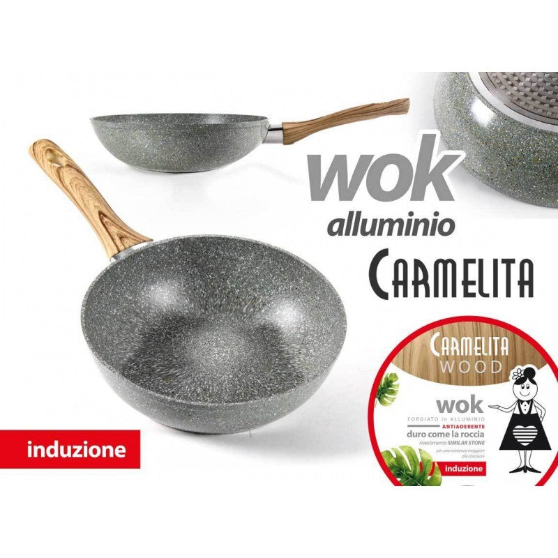 GICOS CARMELITA WOOD WOK ALLUMINIO 1 MANICO 30CM