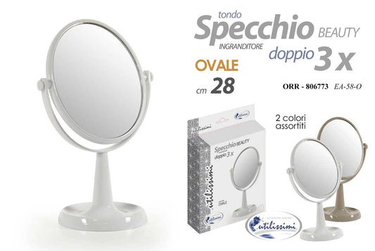 GICOS SPECCHIO BEAUTY DOPPIO 3X CM.28 2 COLORI ASSORTITI