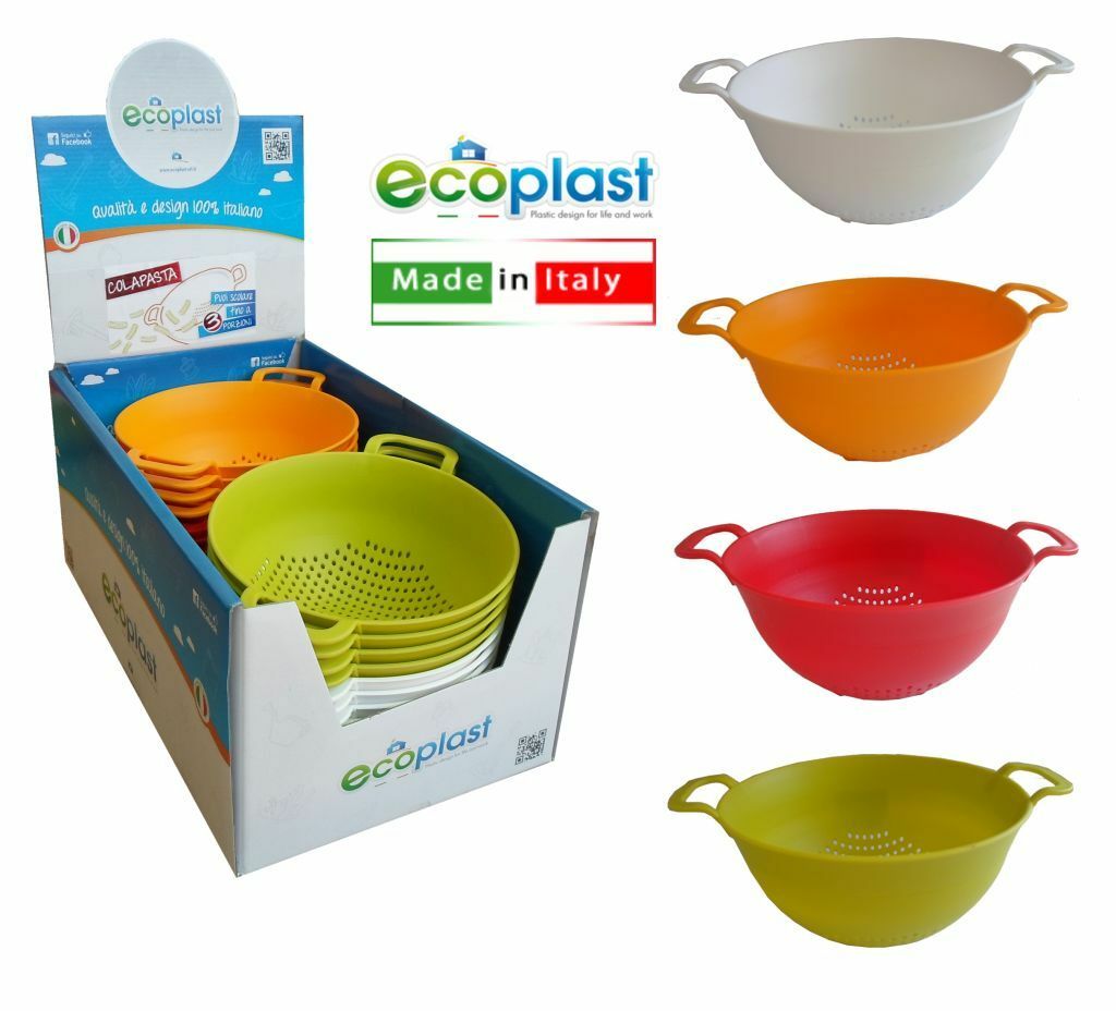ECOPLAST COLAPASTA D.18 Cm 17,2 x 8,5 h COLORI ASSORTITI