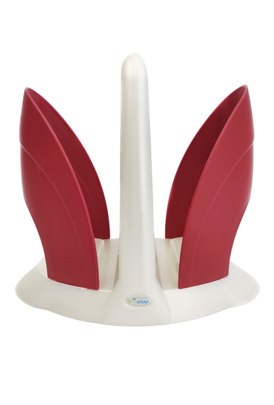 ECOPLAST PORTA BICCHIERI DUO TULIPANO BIANCO PERLA/ROSSO VENEZIANO