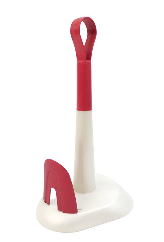 ECOPLAST PORTA ROTOLO TULIPANO BIANCO PERLA/ROSSO VENEZIANO CM.17X2X17,2X29,2H