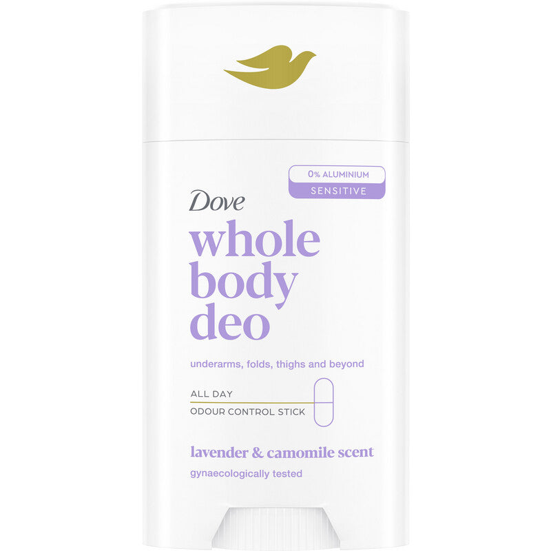 DOVE WHOLE BODY DEO STICK 75ML LAVENDER & CAMOMILE SCENT ALL DAY ODOUR CONTROL