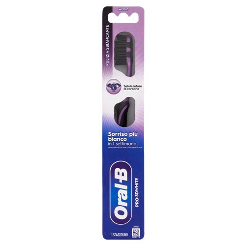 ORAL-B SPAZZOLINO PRO-3D WHITE CHARCOAL WHITENING CLEAN MEDIUM