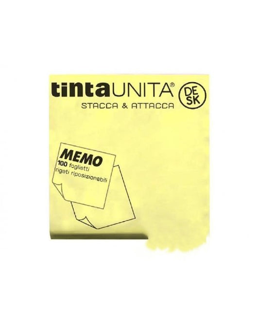 TINTA UNITA DESK MEMO 100 FOGLIETTI ADESIVI GIALLO 76X76