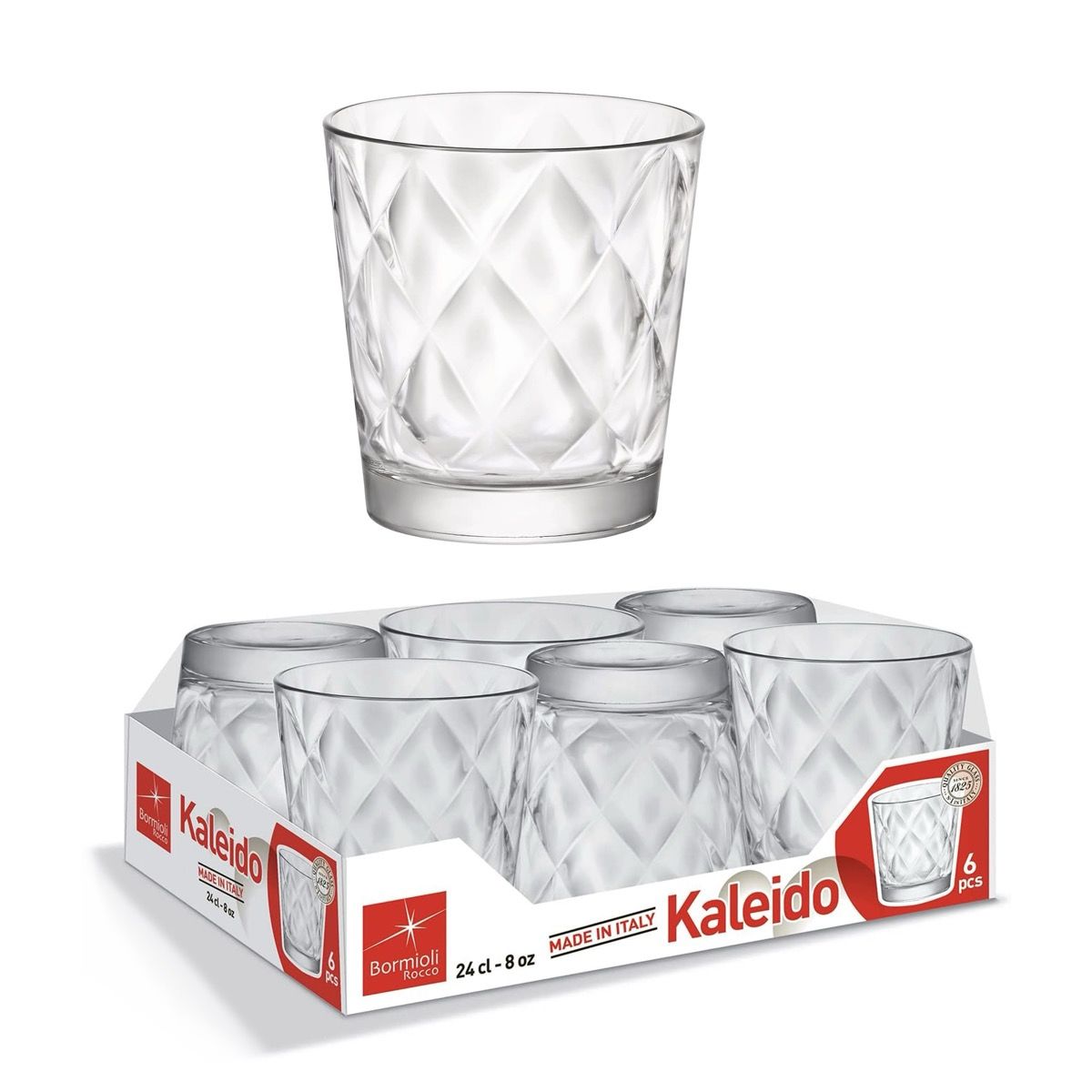 BORMIOLI BICCHERE ACQUA KALEIDO 240ML X6