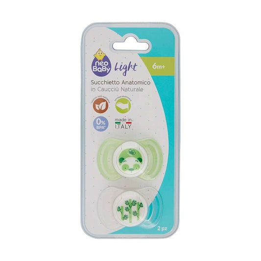 NEOBABY LIGHT SUCCHIETTO ANATOMICO IN CAUCCIU' 6M+ 2PZ