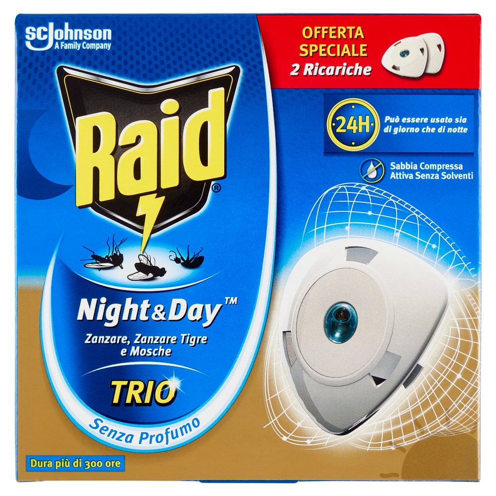 RAID NIGHT&DAY TRIO RICARICHE 2PZ