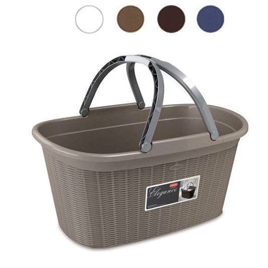 STEFANPLAST ELEGANCE CESTA PORTABIANCHERIA CON MANICI 38X58X29,5 35LT