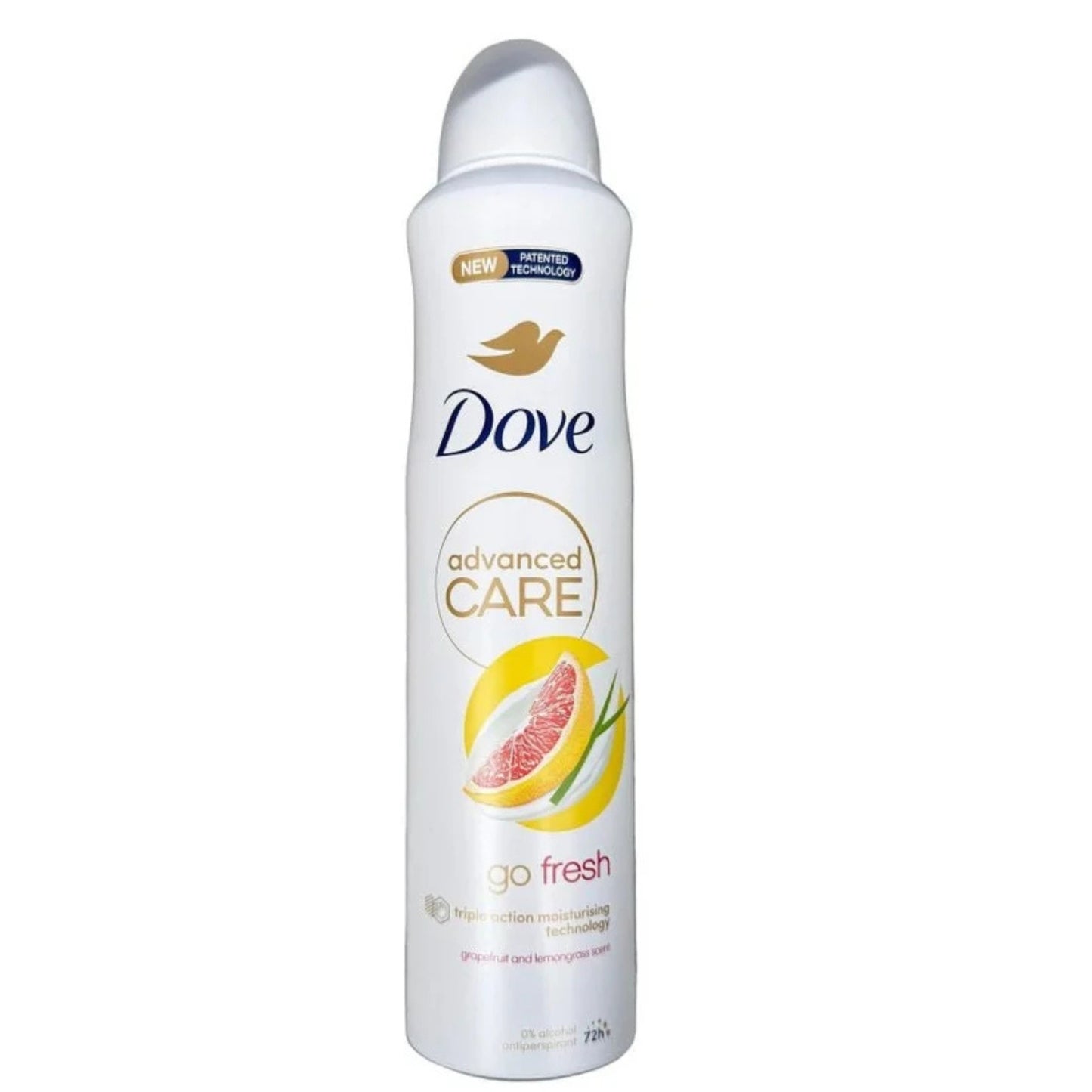 DOVE DEO SPRAY 250ML ADVANCED CARE GO FRESH GRAPEFRUIT & LEMONGRASS SCENT 72H