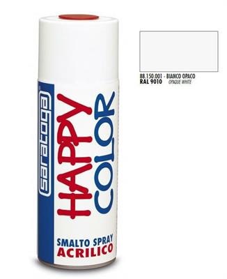SARATOGA HAPPY COLOR SMALTO SPRAY BIANCO OPACO EXTRA 400ML