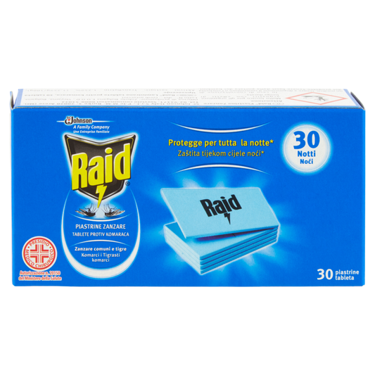 RAID PIASTRINE RICARICA 30 NOTTI INODORE 30 PIASTRINE