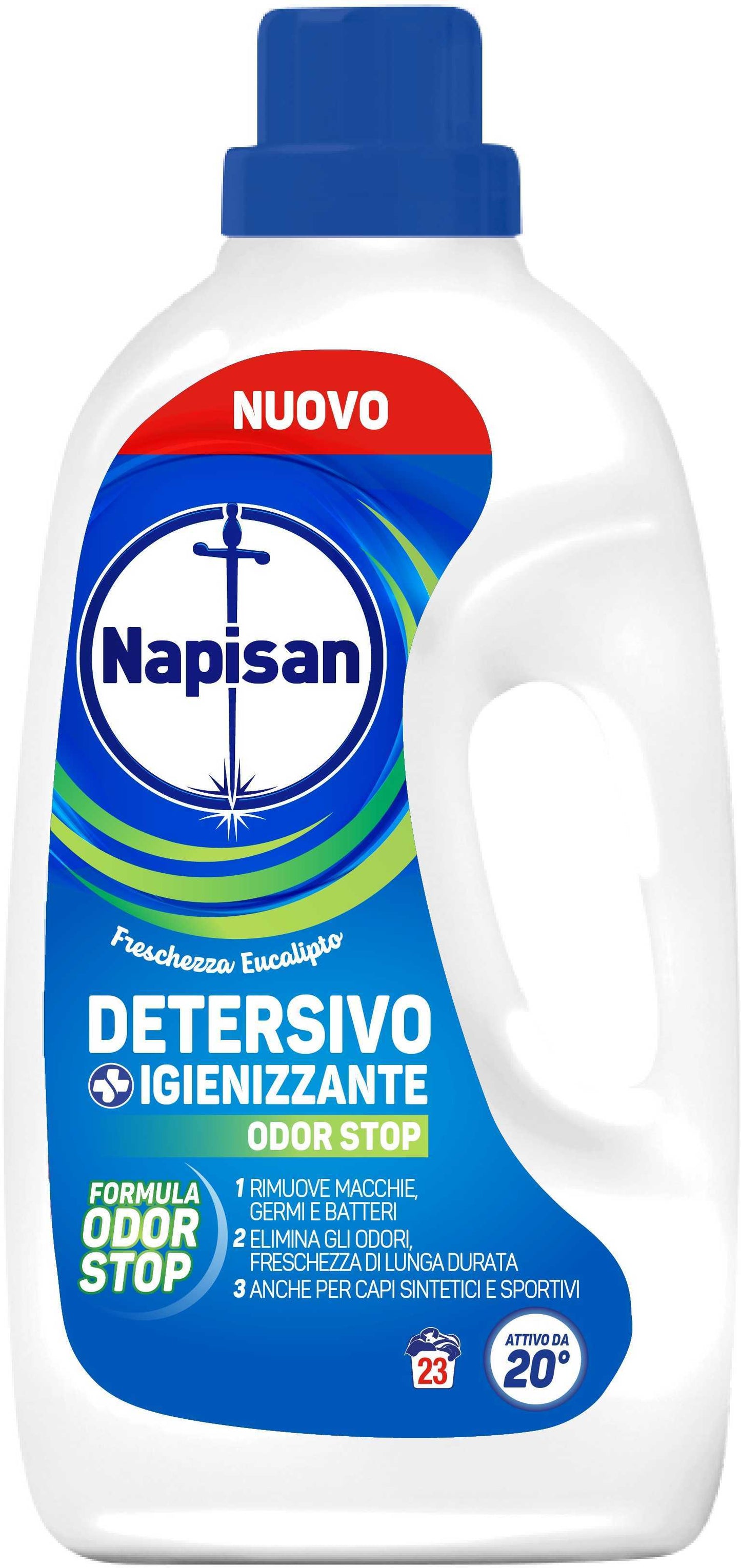 NAPISAN LAVATRICE LIQUIDO 1,15L 23 LAVAGGI IGIENIZZANTE ODOR STOP