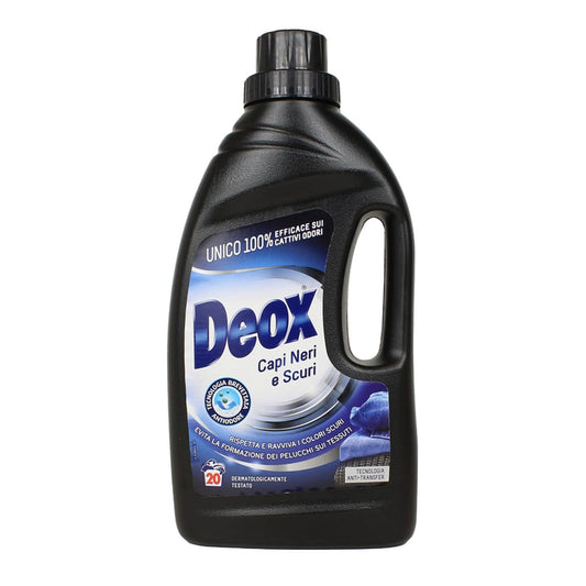 DEOX LAVATRICE LIQUIDO 1L 20 LAVAGGI CAPI NERI E SCURI