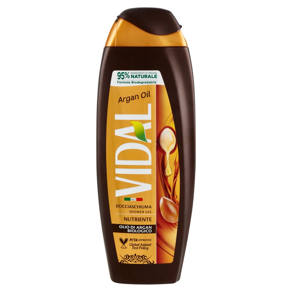 VIDAL DOCCIASCHIUMA 250ML ARGAN OIL OLIO DI ARGAN BIOLOGICO