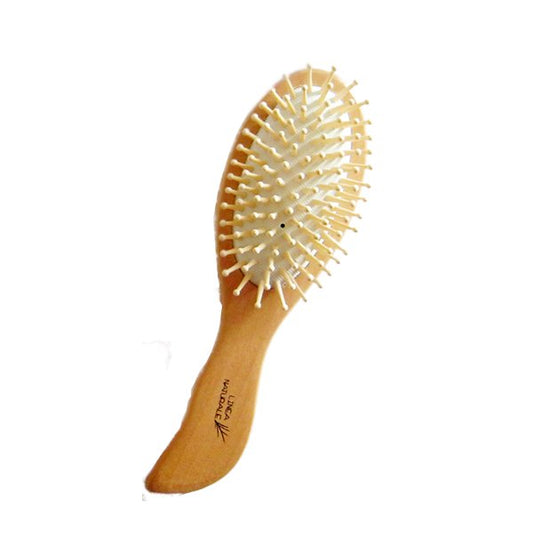 BIFFOLI SPAZZOLA OVALE MEDIA MANICO LEGNO NATURALE