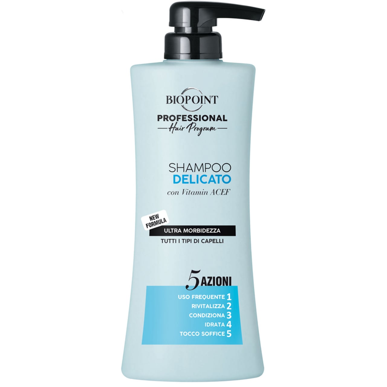 BIOPOINT SHAMPOO 400ML DELICATO ULTRA MORBIDEZZA TUTTI I TIPI DI CAPELLI 5 AZIONI