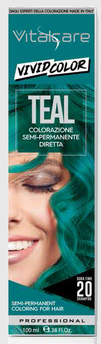VITALCARE VIVID COLOR COLORAZIONE SEMI-PERMANENTE DIRETTA 100ML TEAL