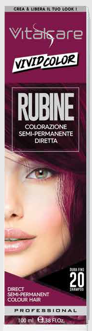 VITALCARE VIVID COLOR COLORAZIONE SEMI-PERMANENTE DIRETTA 100ML RUBINE