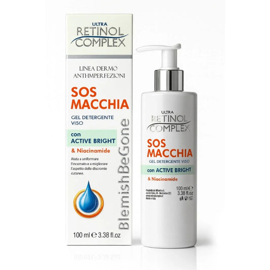 ULTRA RETINOL COMPLEX LINEA DERMO ANTI-IMPERFEZIONI SOS MACCHIA GEL DETERGENTE VISO 100ML ACTIVE BRIGHT & NIACINAMIDE