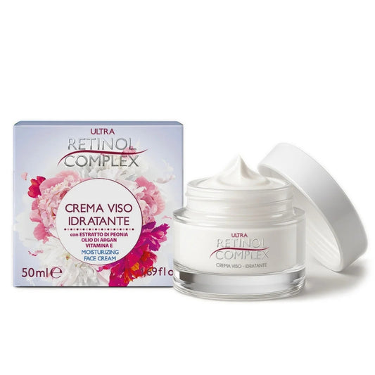 ULTRA RETINOL COMPLEX CREMA VISO IDRATANTE 50ML ESTRATTO DI PEONIA OLIO DI ARGAN VITAMINA E