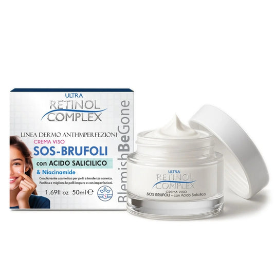 ULTRA RETINOL COMPLEX LINEA DERMO ANTI-IMPERFEZIONI CREMA VISO SOS BRUFOLI 50ML ACIDO SALICILICO & NIACINAMIDE
