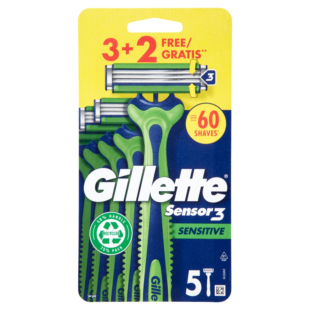 GILLETTE RASOIO SENSOR 3 SENSITIVE X3+2