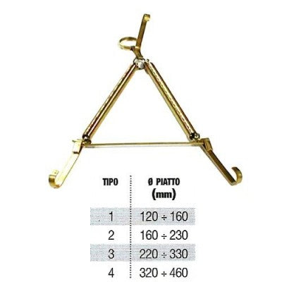 APPENDIPIATTI OTTONATI A MOLLA N.3